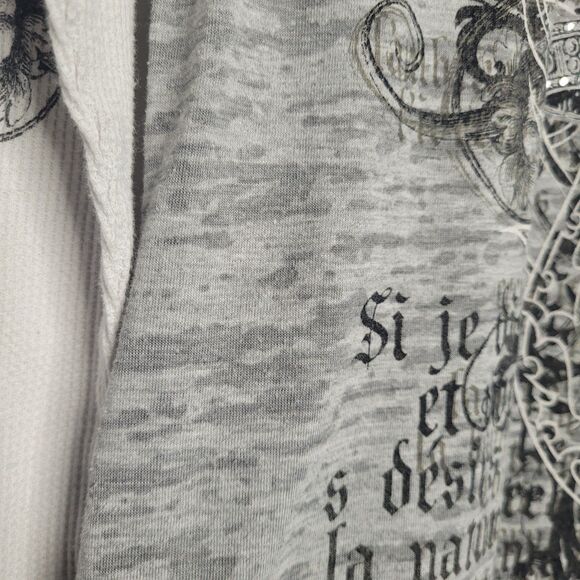 Vintage y2k grunge mcbling emo cyber goth long sleeve shirt combo size xl - Picture 7 of 7